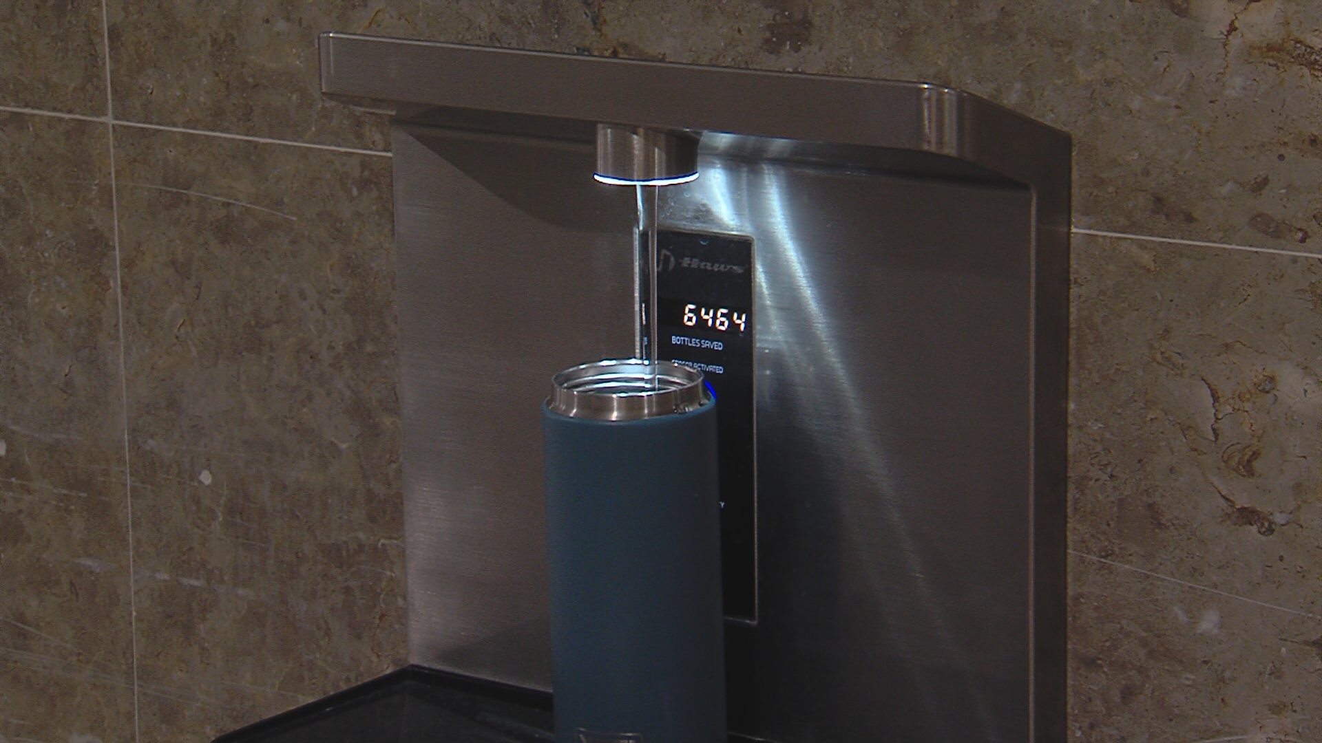 Water bottle filling station